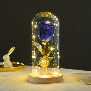 Valentine Rose LED Night Light in Glass Dome
