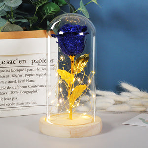 Valentine Rose LED Night Light in Glass Dome