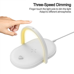 3-in-1 Foldable Wireless Charger & LED Night Light