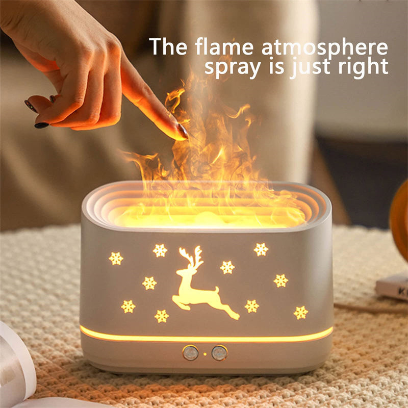 Silent Flame Humidifier with Atmosphere Light