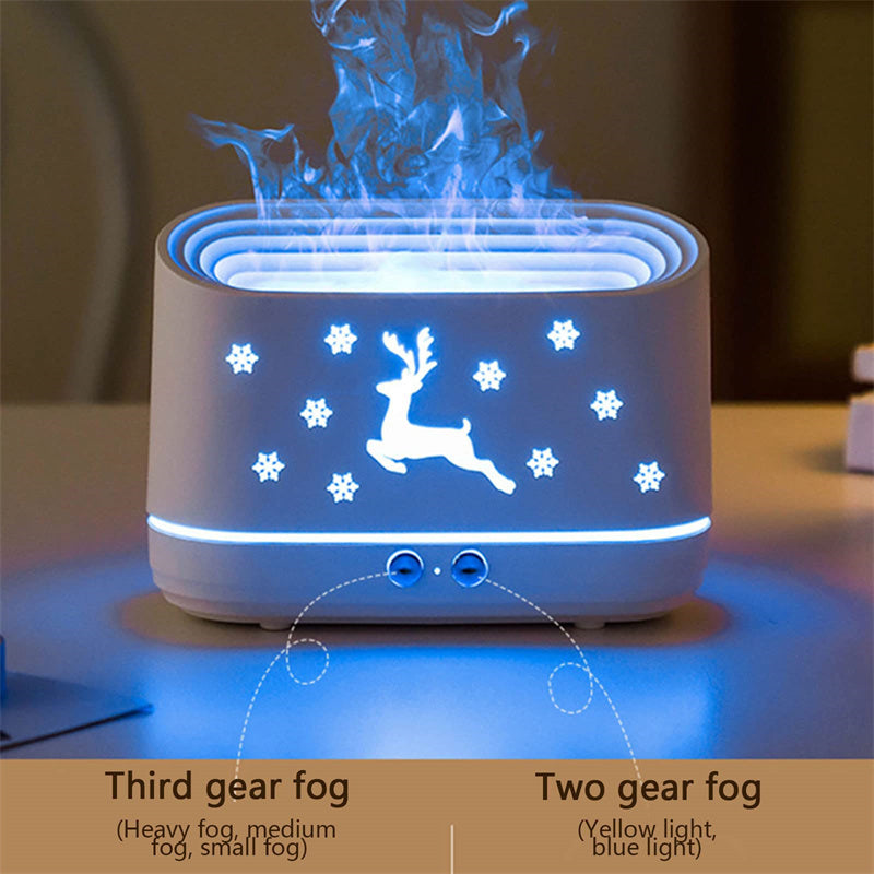 Silent Flame Humidifier with Atmosphere Light