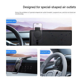 "15W Magnetic Car Phone Mount with Wireless Charging
