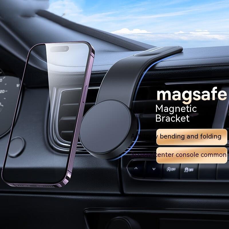 "15W Magnetic Car Phone Mount with Wireless Charging