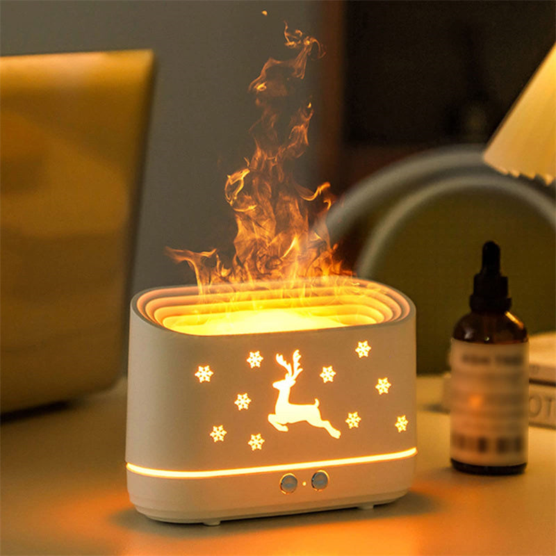 Silent Flame Humidifier with Atmosphere Light